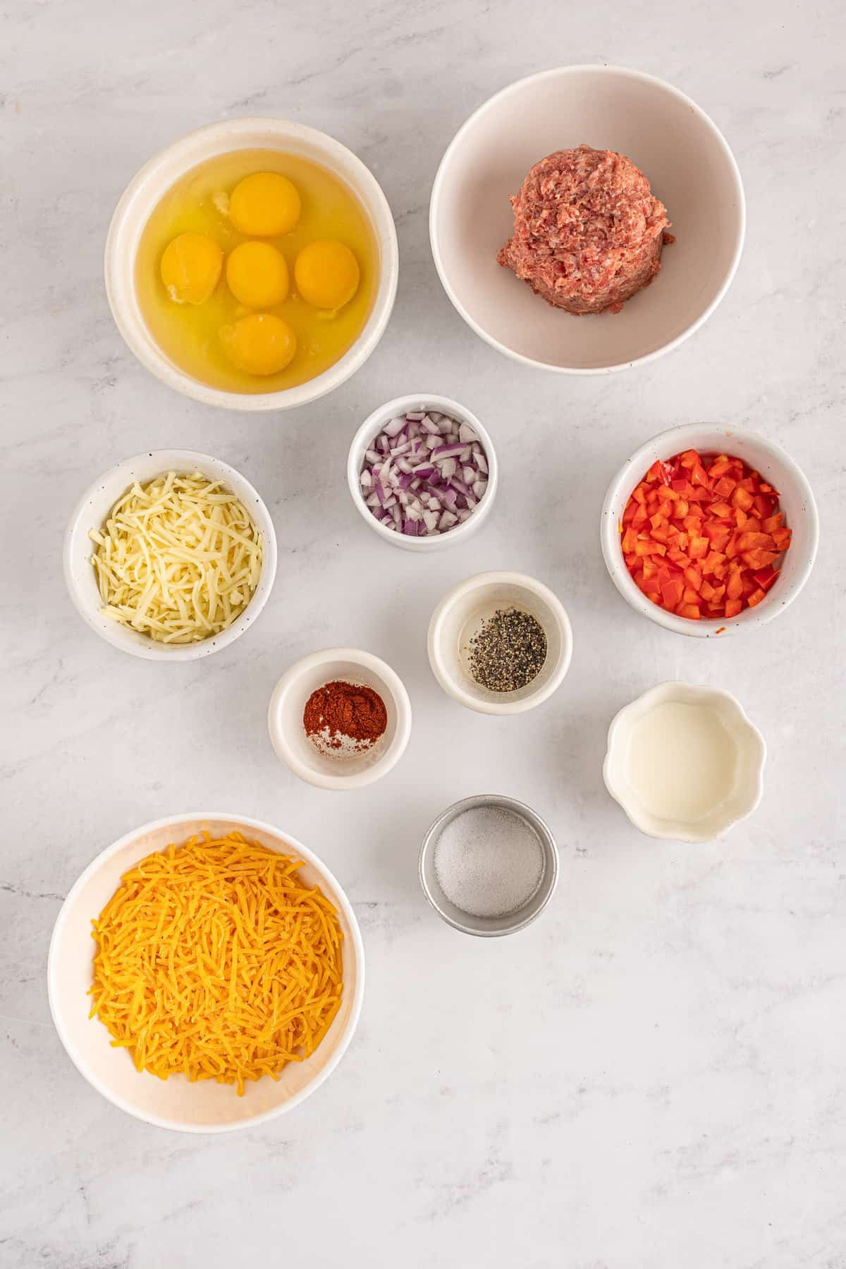 Ingredientes necessários para a receita.