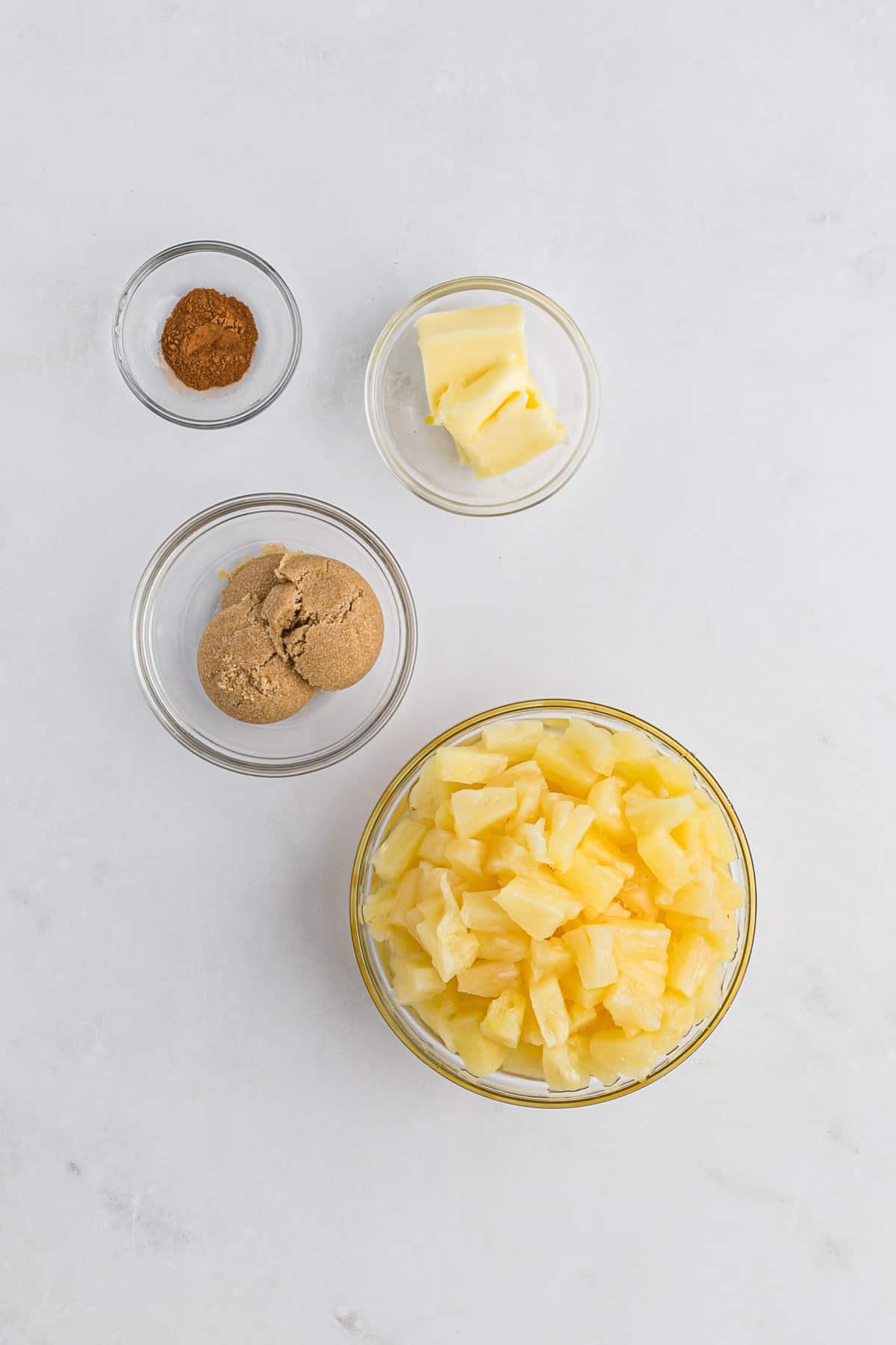 Ingredientes necessários para a receita.