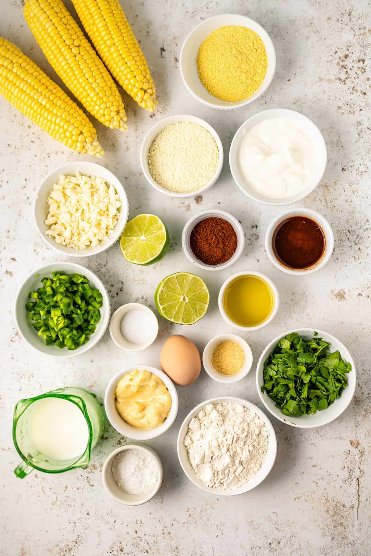 Ingredientes necessários para a receita.