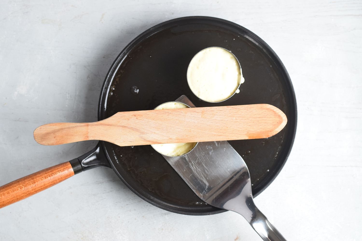 Flipping Japanese pancakes