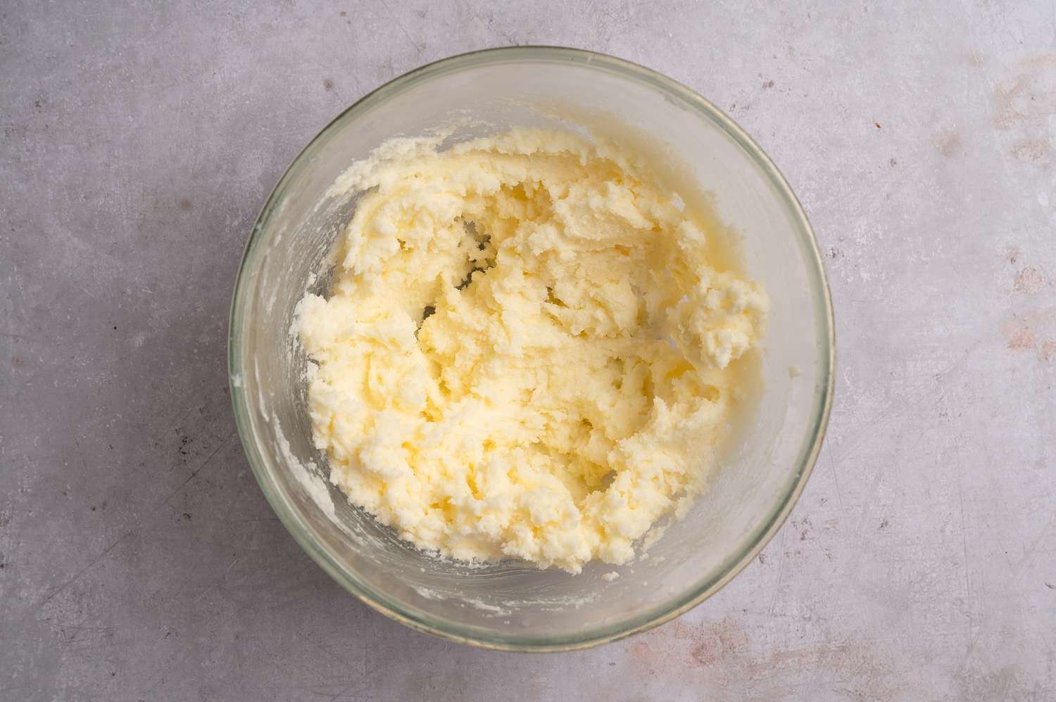 A bowl of mixed butter and sugar