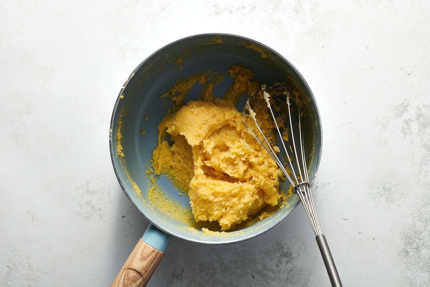 masa dough in a saucepan