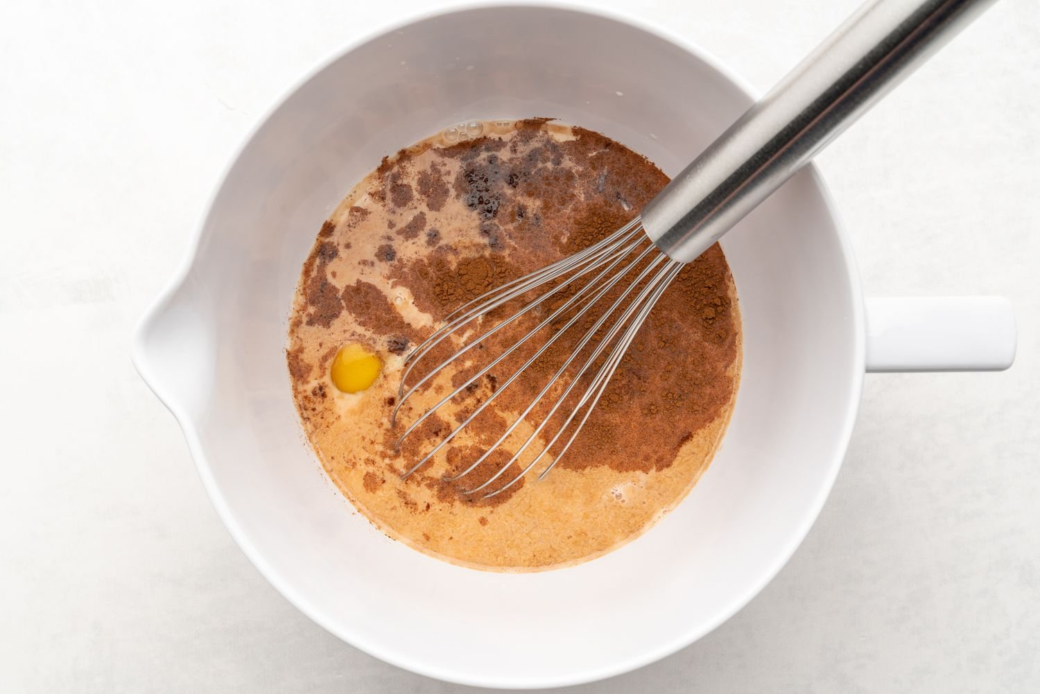 Milk, eggs, brown sugar, vanilla extract, cinnamon, and salt for crock pot French toast