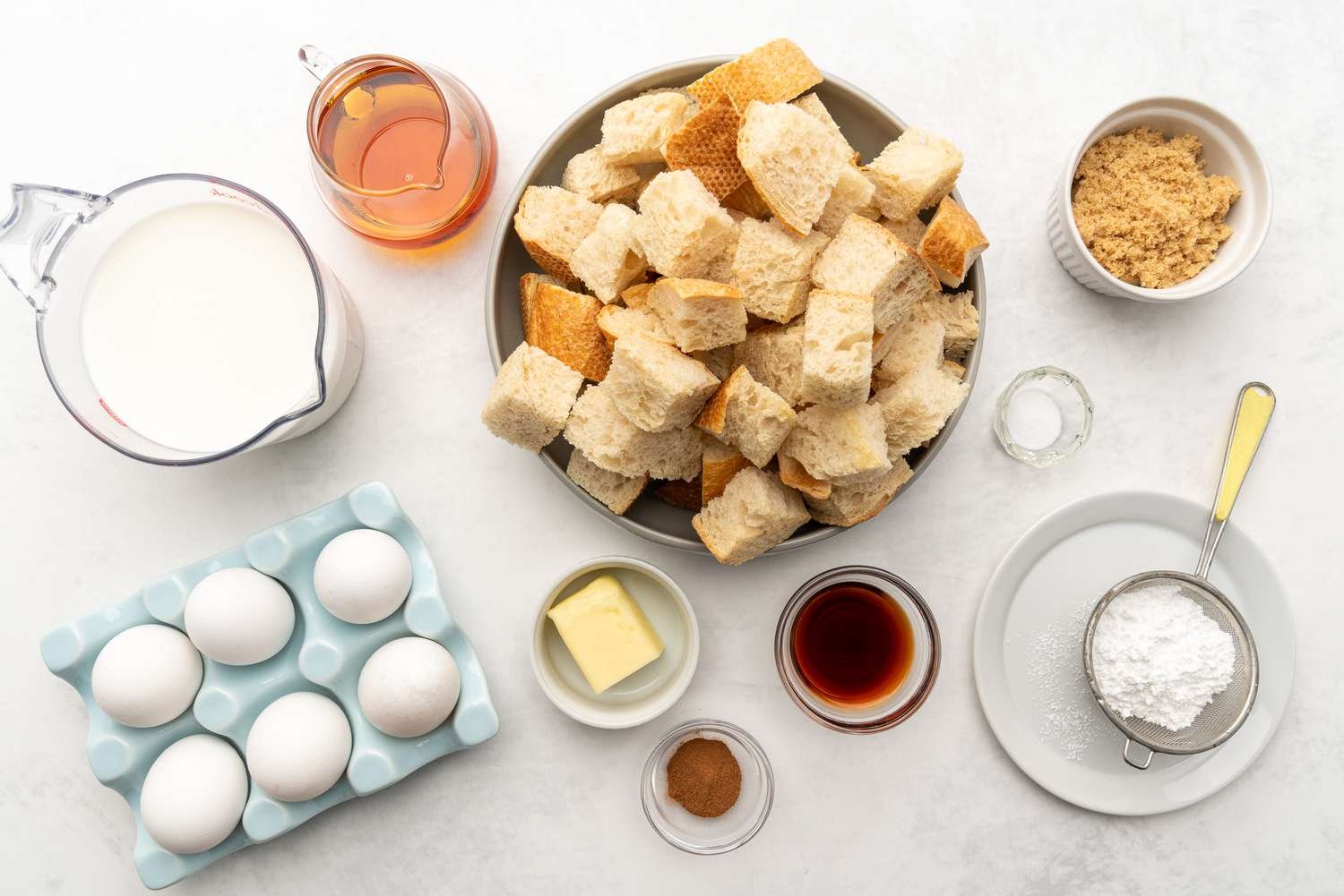 Ingredients for crock pot French toast