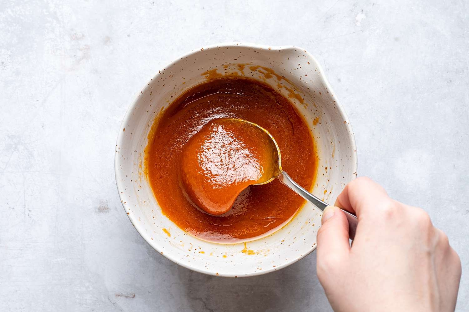 pumpkin puree and seasonings in a bowl