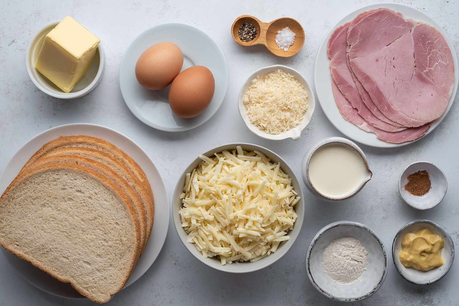 Ingredients for Croque Madame
