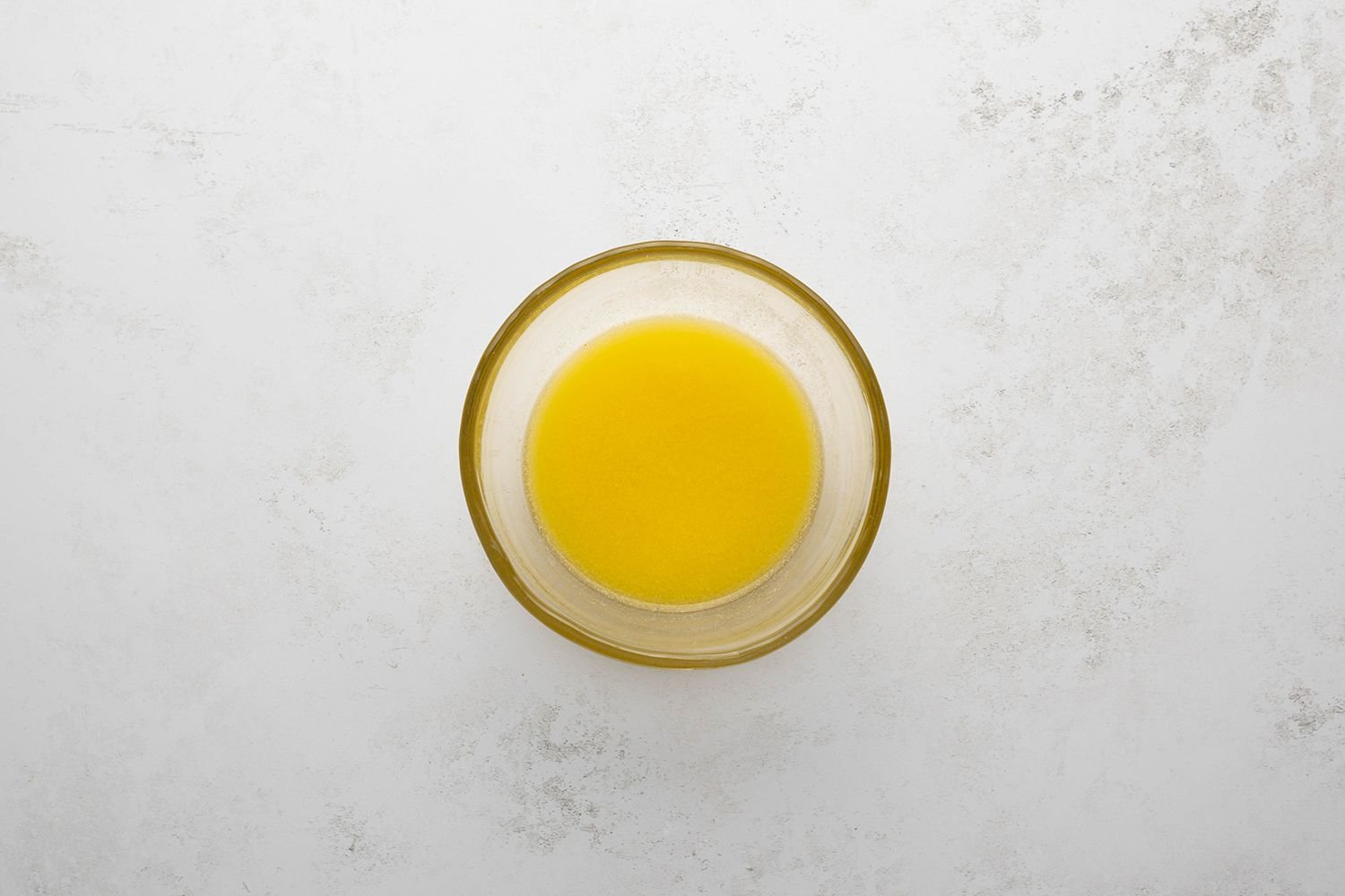 Melted butter in a bowl