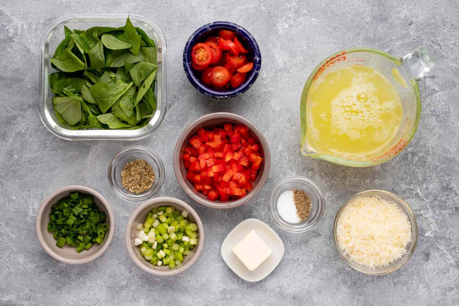 ingredients for egg white frittata