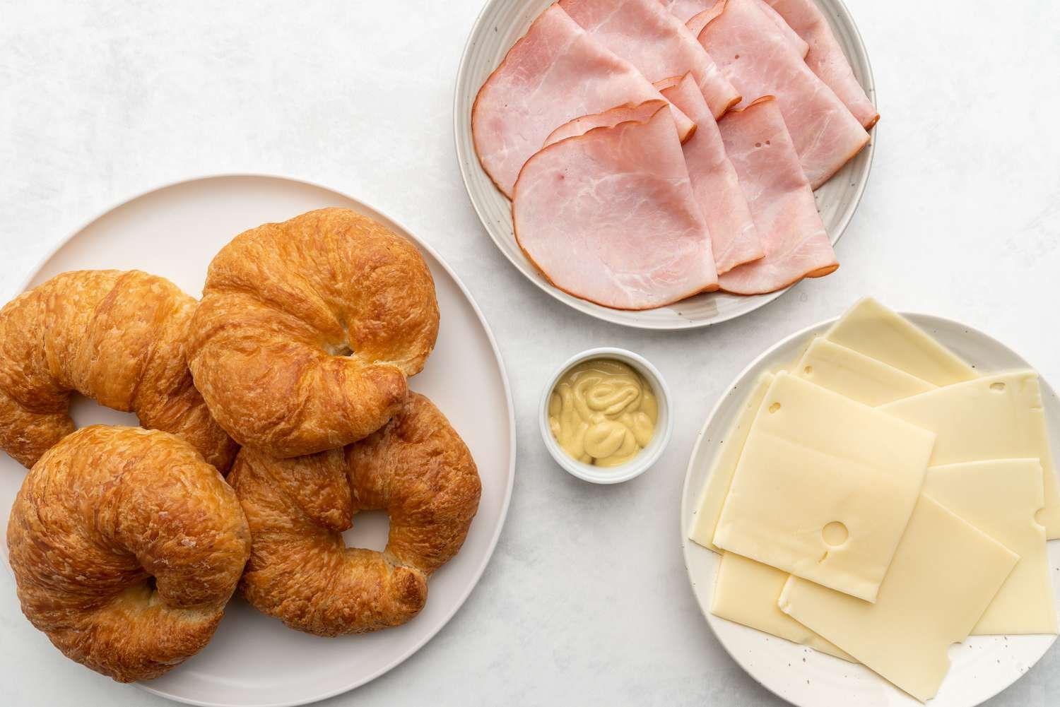 Ham and Cheese Croissant ingredients