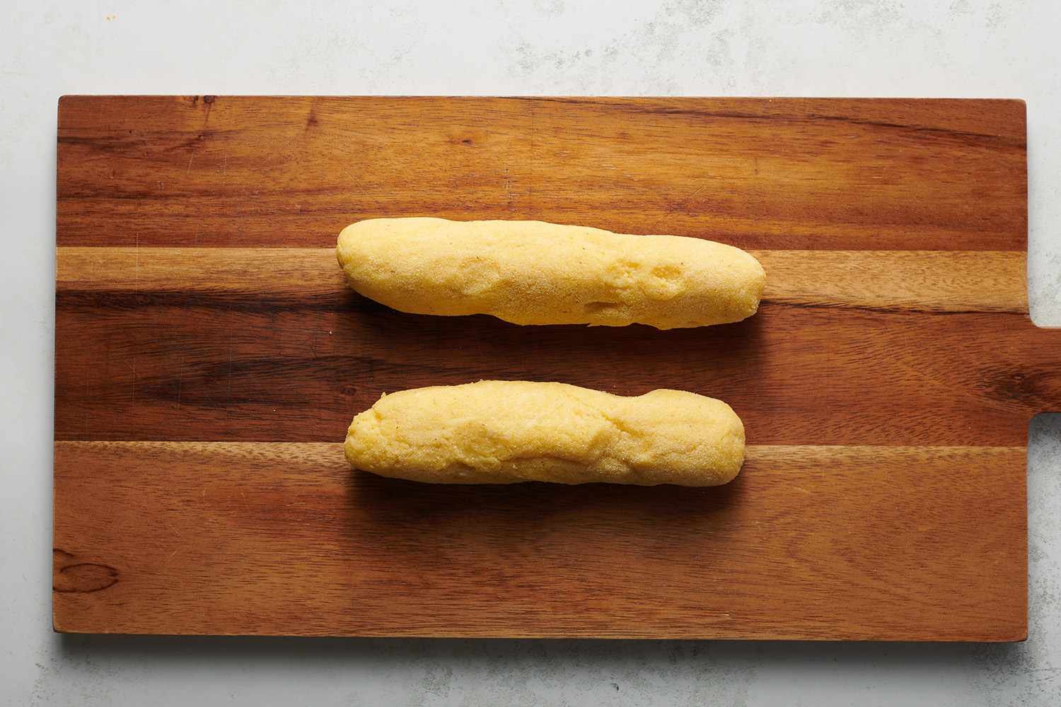 masa dough rolled into logs