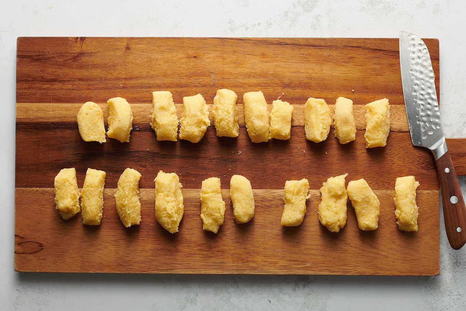masa dough cut into small pieces