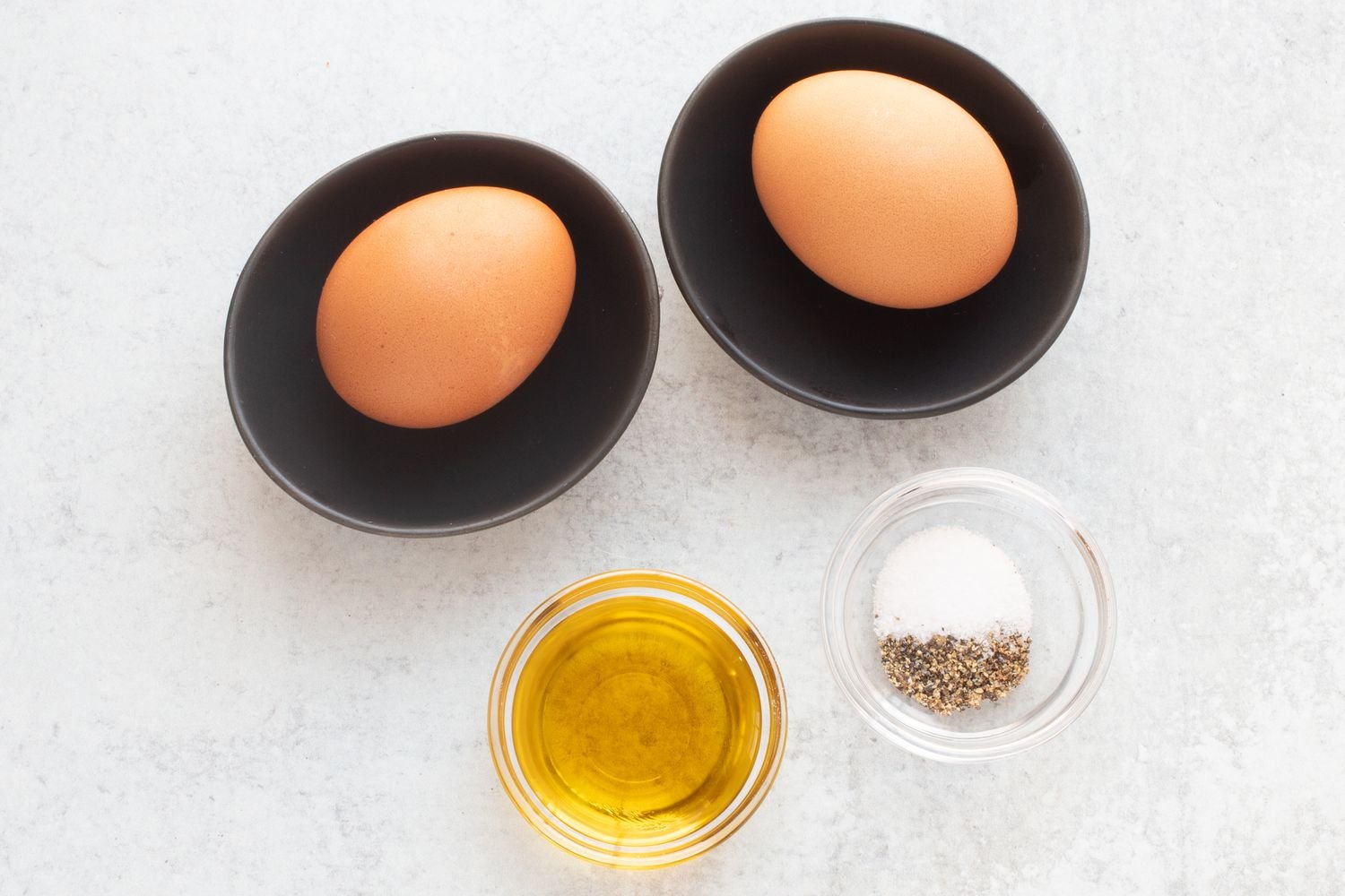 Ingredients for sunny-side-up eggs.