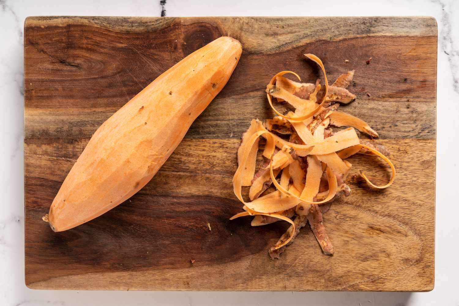 Peeling Sweet Potato