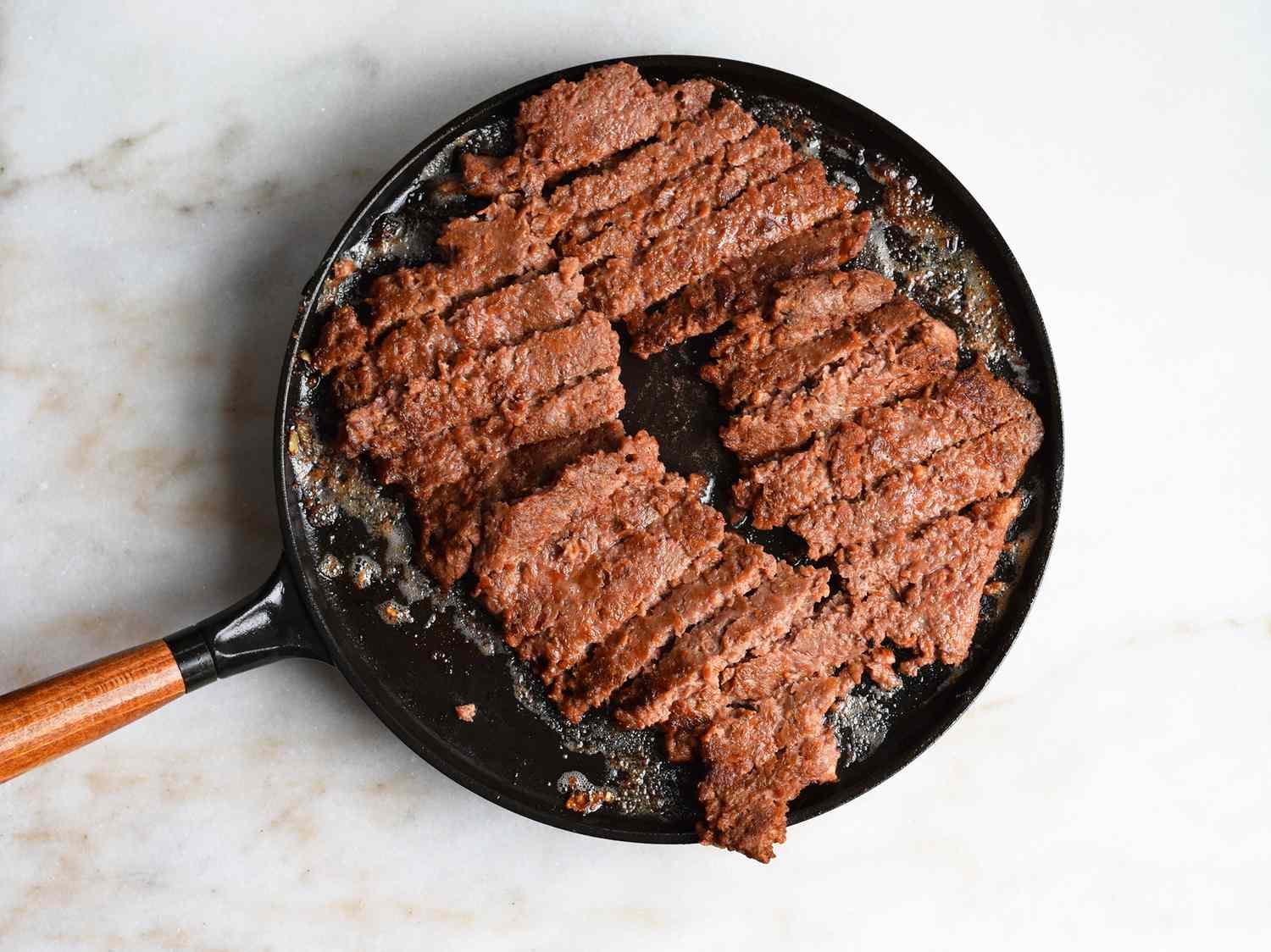Cooked beyond meat in a sauté pan