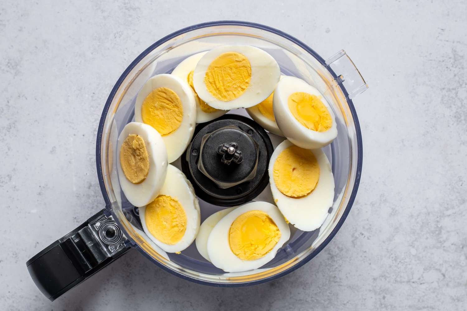 Eggs in a food processor